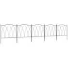 Outsunny 5Pcs Decorative Garden Fencing Metal Border Edging