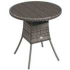 Outsunny Outdoor Pe Rattan Dining Table, Grey