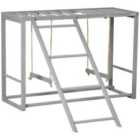PawHut Activity Play Chicken Coop w/ Swing Set - Grey