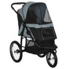 PawHut 3 Wheel Pet Stroller, for Medium Small Dogs - Grey