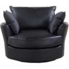 Artemis Home Fairburn Swivel Based Cuddle Chair - Black