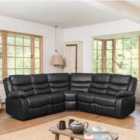Artemis Home Brooklyn Reclining Corner Sofa - Black