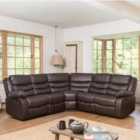 Artemis Home Brooklyn Reclining Corner Sofa - Brown