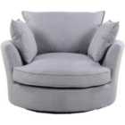 Artemis Home Irwin Swivel Based Cuddle Chair - Grey
