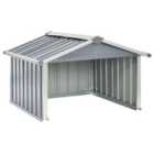 vidaXL Garden Robot Lawnmower Shed 92X97X63cm Galvanised Steel Grey