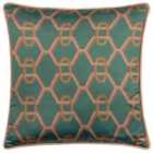 Paoletti Carnaby Chain Geometric Satin Filled Cushion