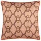 Paoletti Carnaby Chain Geometric Satin Filled Cushion