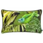 Wylder Tropics Psitta Velvet Piped Filled Cushion