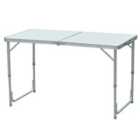 Outsunny Portable Folding Aluminium Table with Height Adjustment - Large