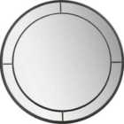 Pacific Antique Bronze Metal Round Wall Mirror