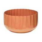 Ivyline Hudson Orange Corrugated Bowl Planter H15cm D30cm