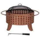 Sunjoy Steel Firepit Teide - 83cm, Copper