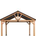 Sunjoy Cedar Wood Gazebo Tödi - 399Cm X 335Cm, Anthracite