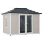 Sunjoy Outdoor Beyond Shed, 385.5 x 301.5 x 296cm Shed, Backyard Office