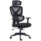 Vinsetto Mesh Office Chair Swivel Desk Chair W/ Adjustable Height Headrest Black