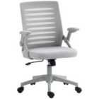 Vinsetto Mesh Office Chair Home Swivel Task Chair W/ Lumbar Support, Arm, Grey