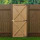 Livingandhome Flat Top Pine Wood Gate Kit 79x183cm, Natural