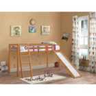 Sleepon 3Ft Wooden Mid Sleeper In Caramel With Slide