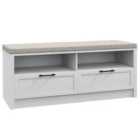HOMCOM Shoe Bench With Removable Cushion, Open Compartments And Drawers
