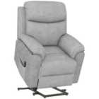 HOMCOM Power Lift Chair Electric Riser Recliner With Remote Control, Grey