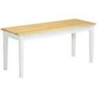 HOMCOM Wood Dining Bench Wooden Bench For 2 People, Naturalwoodeffect