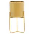 Interiors By Ph Avento Small Gold Finish Floor Planter