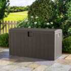 Livingandhome 105-Gallon Outdoor Deck Box Grey