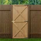 Livingandhome Garden Flat Top Pine Wood Gate Kit 85X183CM