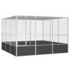 vidaXL Bird Cage Anthracite 302.5x324.5x211.5cm Steel
