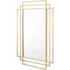 Pacific Gold Metal Rectangular Multi Framed Wall Mirror