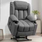 Artemis Home Sheridan Dual Motor Electric Lift Assist Riser Recliner with Massage and Heat - Grey