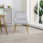 Artemis Home Cortona Velvet Dining Chairs - Set of 2 - Silver