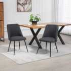 Artemis Home Morandi Fabric Dining Chairs - Set of 2 - Black