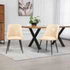 Artemis Home Morandi Vegan Leather Dining Chairs - Set of 2 - Cream