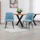Artemis Home Morandi Fabric Dining Chairs - Set of 2 - Teal