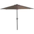 Outsunny 2.7m Metal Frame Garden Furniture Parasol Half Round Umbrella