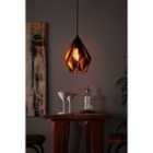 Eglo Carlton 1 Black/Copper Single Pendant Light