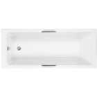 Carron Quantum Integra Clean Single Ended No Tap Hole Twin Grip Carronite Bath with Front Bath Panel - 1600 x 700mm