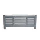 Jack Stonehouse Matt Grey Horizonal Line Radiator Cover - Adjustable