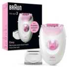 Braun Silk-?pil 3, Corded Epilator For Hair Removal, Weeks Of Smooth Skin, With Lady Shaver Head & Trimmer Comb, 3-031