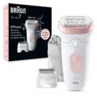 Braun Silk-?pil 7, Epilator With Wide Head For Easy Hair Removal, Wet & Dry, Lasting Smooth Skin, With Lady Shaver Head & Trimmer Comb, 7-030