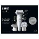 Braun Silk-?pil 9, Epilator With Pivoting Head For Easy Hair Removal, Wet & Dry, Lasting Smooth Skin, With Lady Shaver, Trimmer Comb & Exfoliation Brush Heads, 9-061