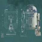 Star Wars (R2d2 Blueprint) 40x40 Canvas