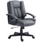 Vinsetto Faux Leather Computer Desk Chair Executive Chair - Dark Grey
