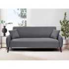 Sleepon Grey Linen 3 Seater Sofa