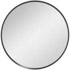 HOMCOM Circle 61cm Wall Mirror - Black