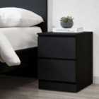 Birlea Oslo 2 Drawer Bedside - Black