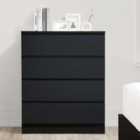 Birlea Oslo 4 Drawer Chest - Black