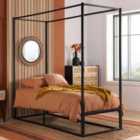 Birlea Farringdon Single Metal 4 Poster Bed - Black
