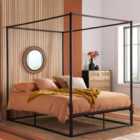 Birlea Farringdon Small Double Metal 4 Poster Bed - Black